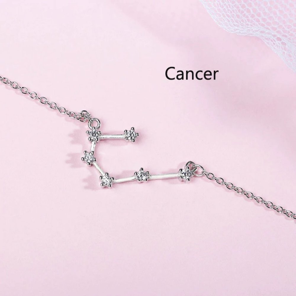 *NEW 925 Sterling Silver Zodiac Bracelet-Cancer - Picture 1 of 9